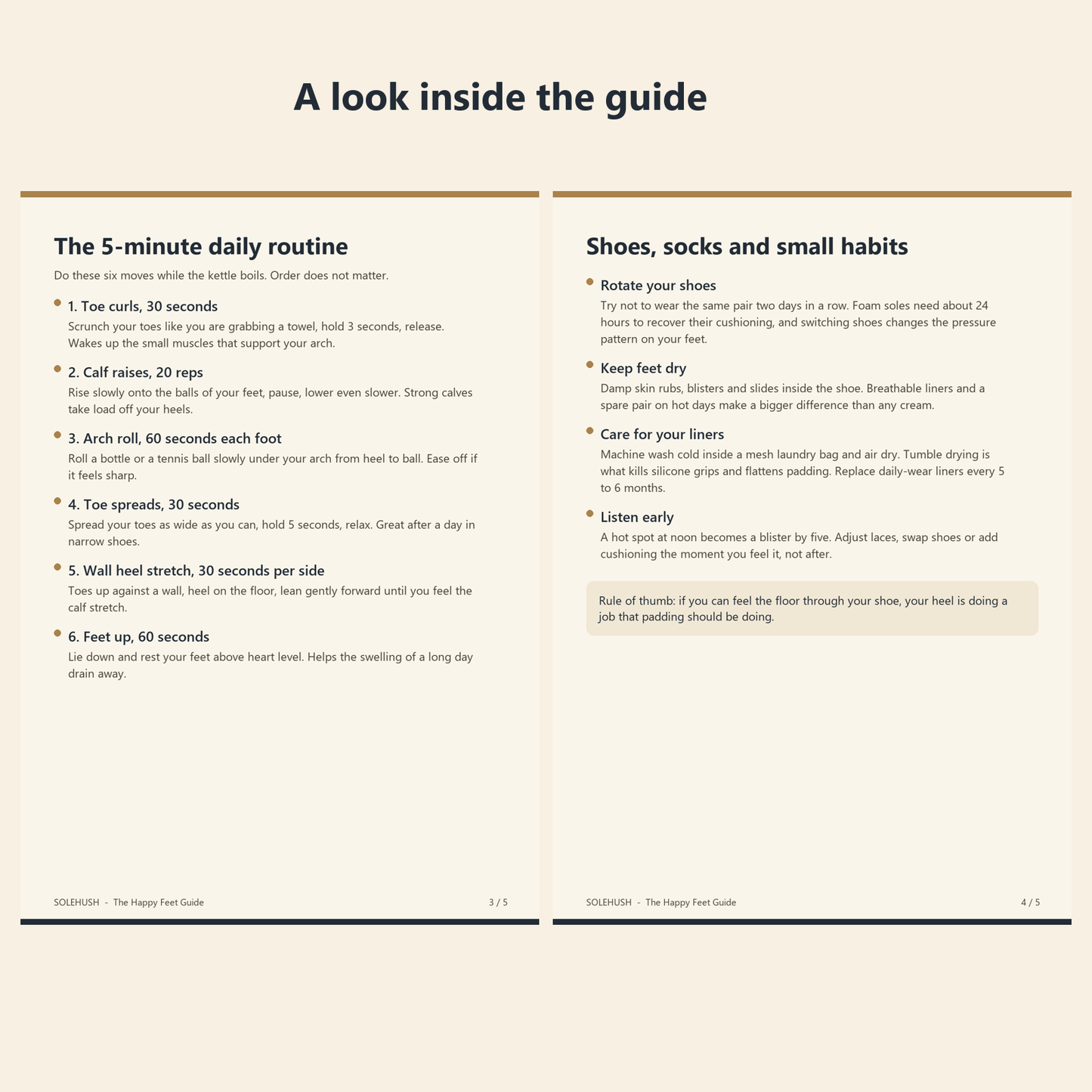 A look inside The Happy Feet Guide