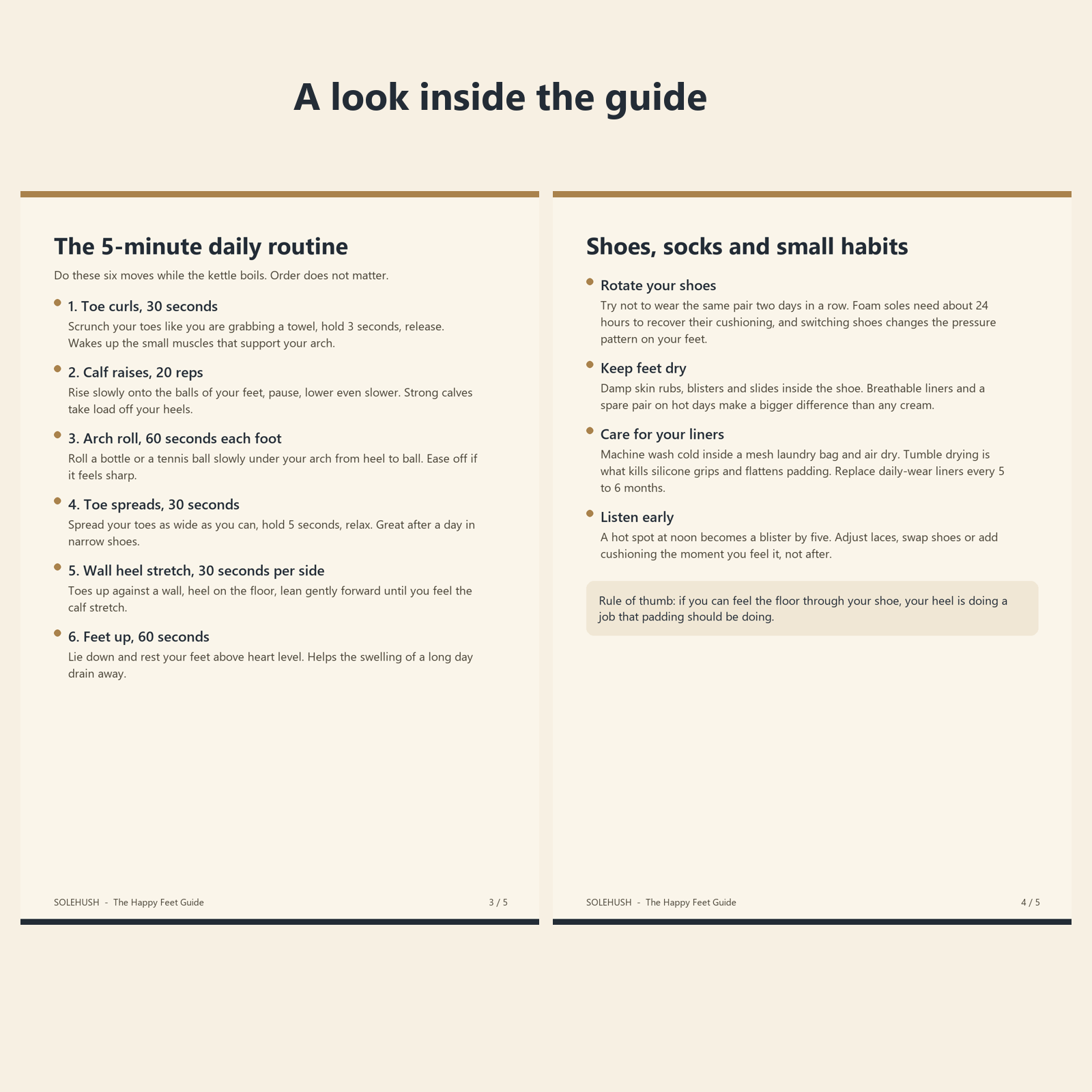 A look inside The Happy Feet Guide